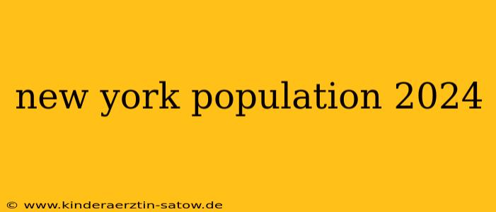 new york population 2024