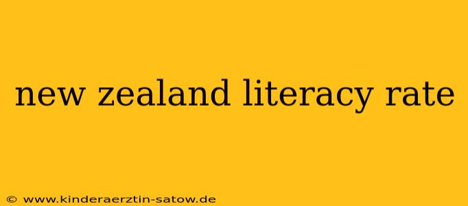 new zealand literacy rate