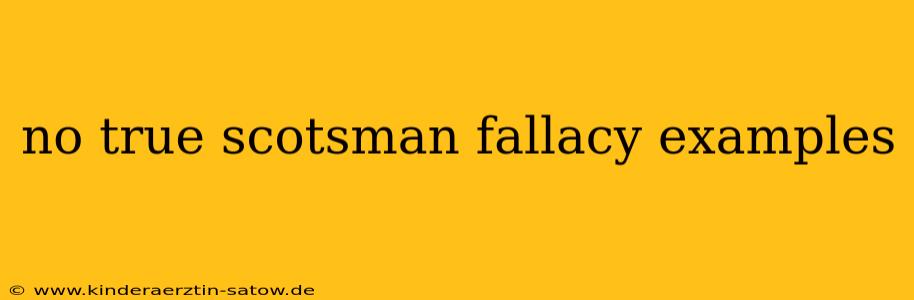 no true scotsman fallacy examples