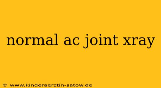 normal ac joint xray