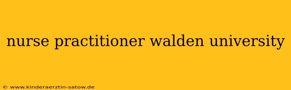 nurse practitioner walden university