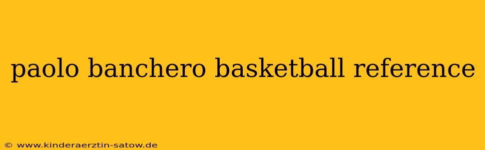 paolo banchero basketball reference
