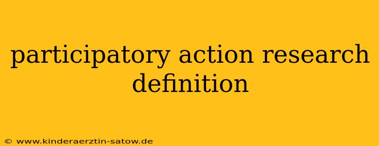 participatory action research definition