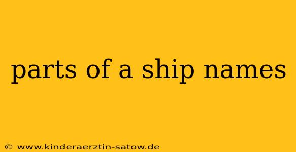 parts of a ship names