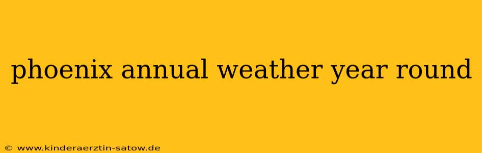 phoenix annual weather year round