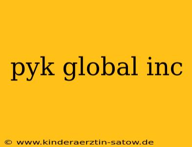 pyk global inc