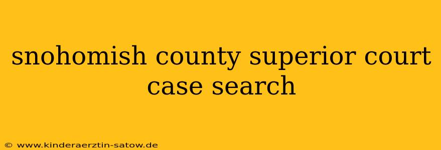 snohomish county superior court case search