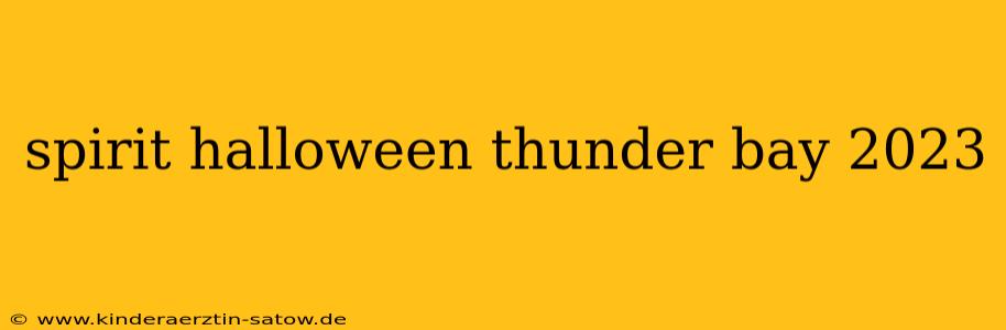 spirit halloween thunder bay 2023