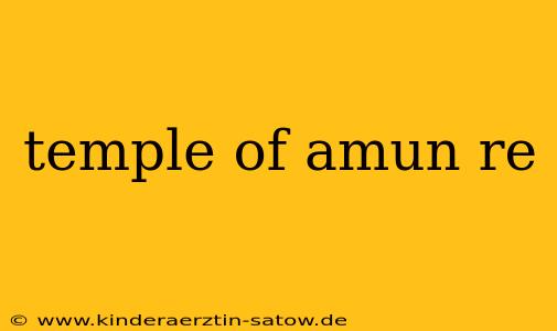 temple of amun re