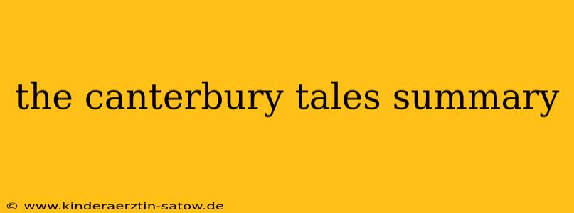 the canterbury tales summary