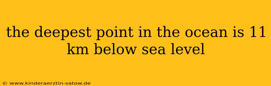 the deepest point in the ocean is 11 km below sea level