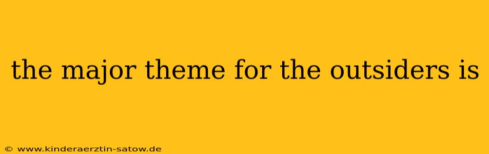 the major theme for the outsiders is