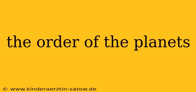 the order of the planets