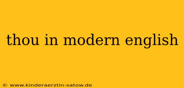 thou in modern english