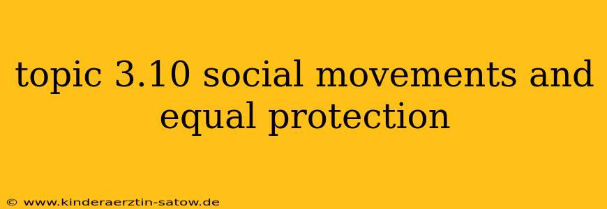 topic 3.10 social movements and equal protection