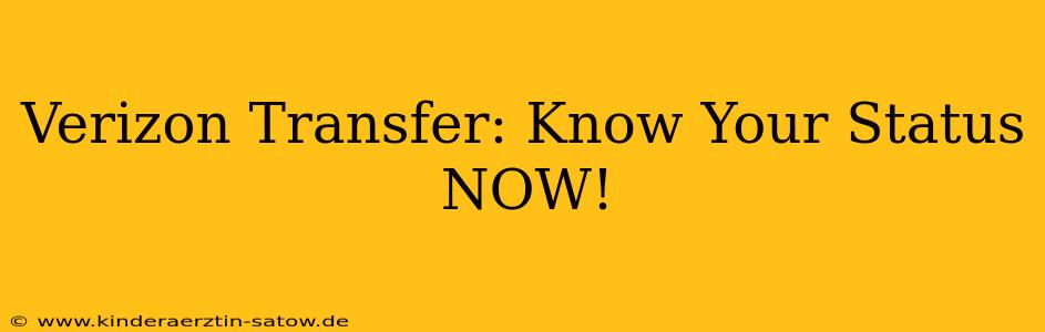 Verizon Transfer: Know Your Status NOW!