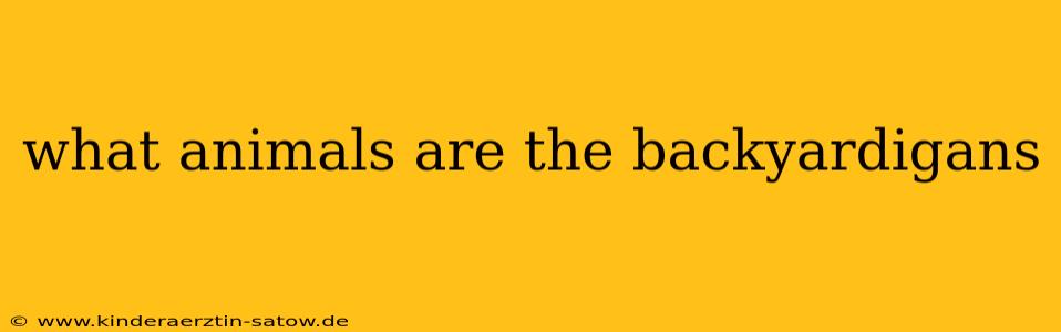 what animals are the backyardigans