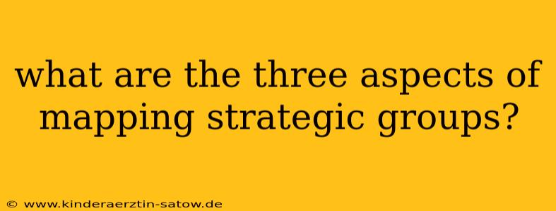 what are the three aspects of mapping strategic groups?