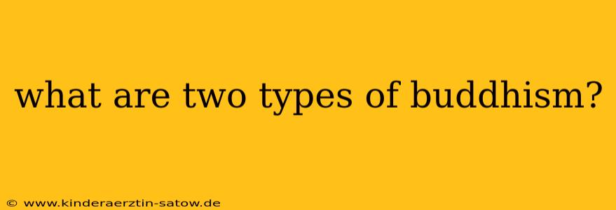 what are two types of buddhism?