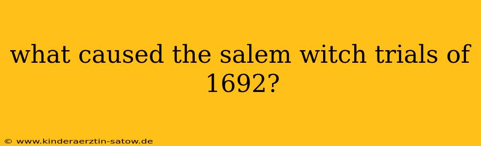 what caused the salem witch trials of 1692?