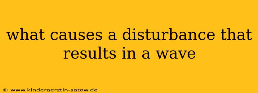 what causes a disturbance that results in a wave