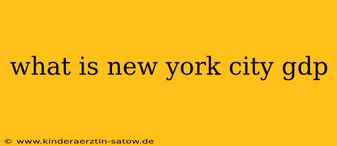 what is new york city gdp