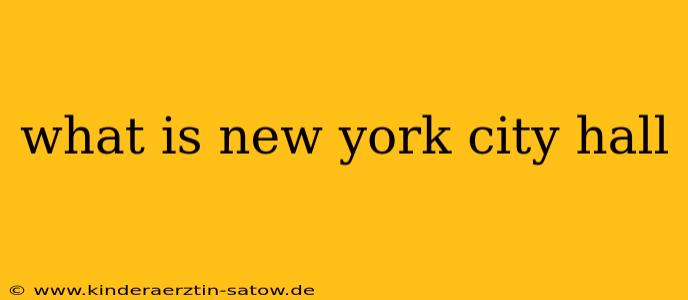 what is new york city hall