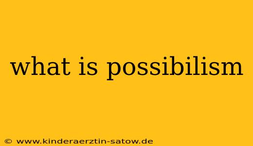 what is possibilism