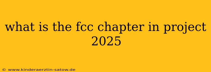 what is the fcc chapter in project 2025
