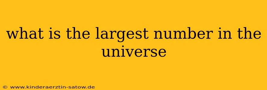 what is the largest number in the universe