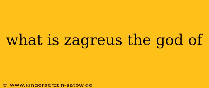 what is zagreus the god of