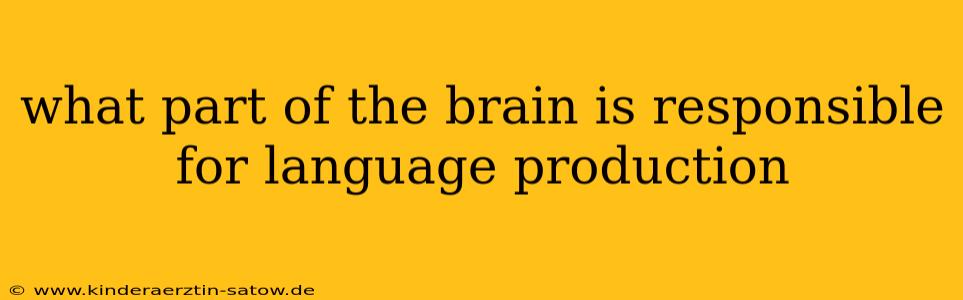 what part of the brain is responsible for language production
