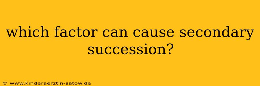 which factor can cause secondary succession?