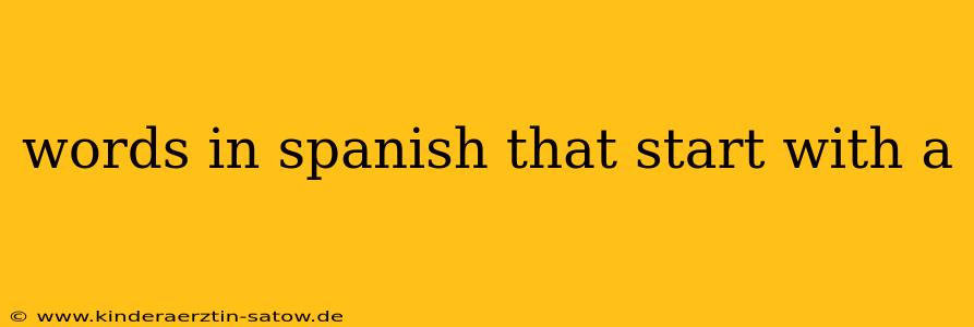 words in spanish that start with a