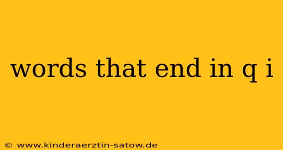 words that end in q i